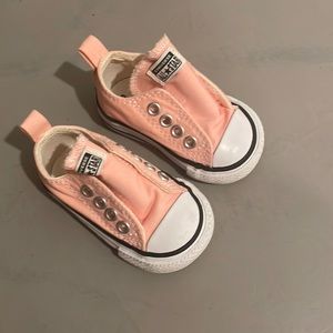 Infant girls pink converse sneakers